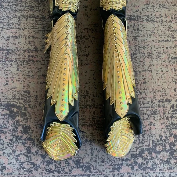 Last pair! New Dolls Kill Wrath of Goddess Knee Boots - Picture 8 of 11